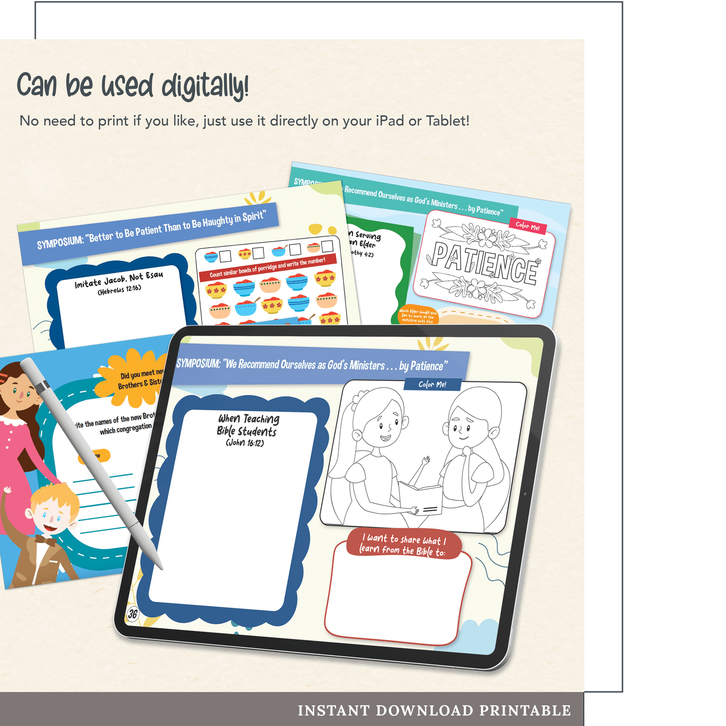 Exercise Patience Kids Activity Book