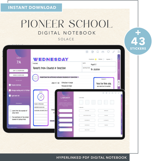 Pioneer School Digital Notebooks - ColorWave series