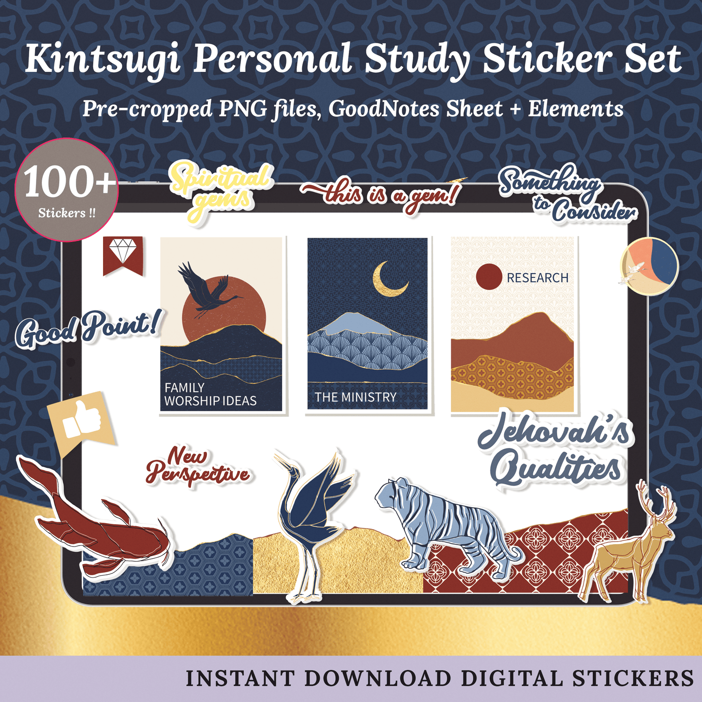 Kintsugi Personal Study Sticker Set