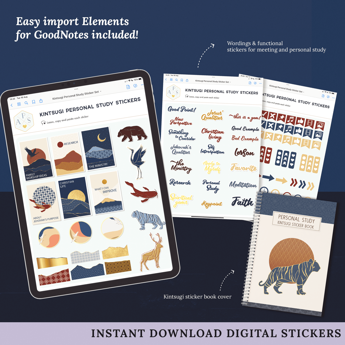 Kintsugi Personal Study Sticker Set