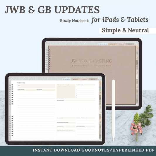 Simple Neutral JWB GB Notebook